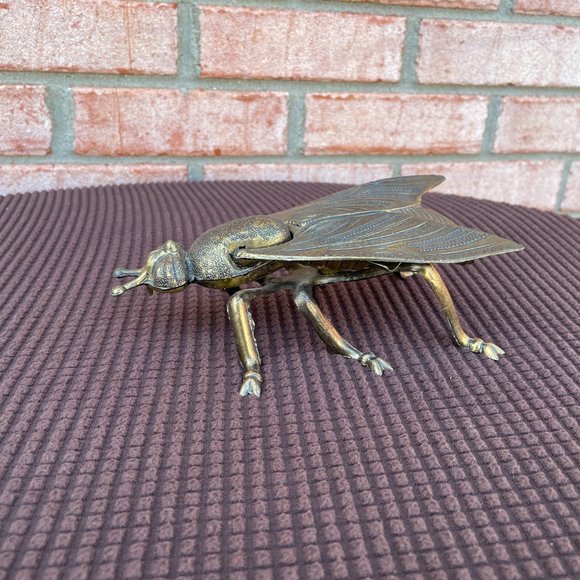 Vintage Brass Italian Fly Astray Trinket